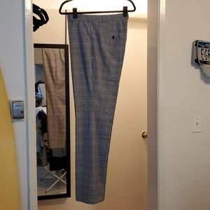 BR Logan trousers b/w/lt blue plaid